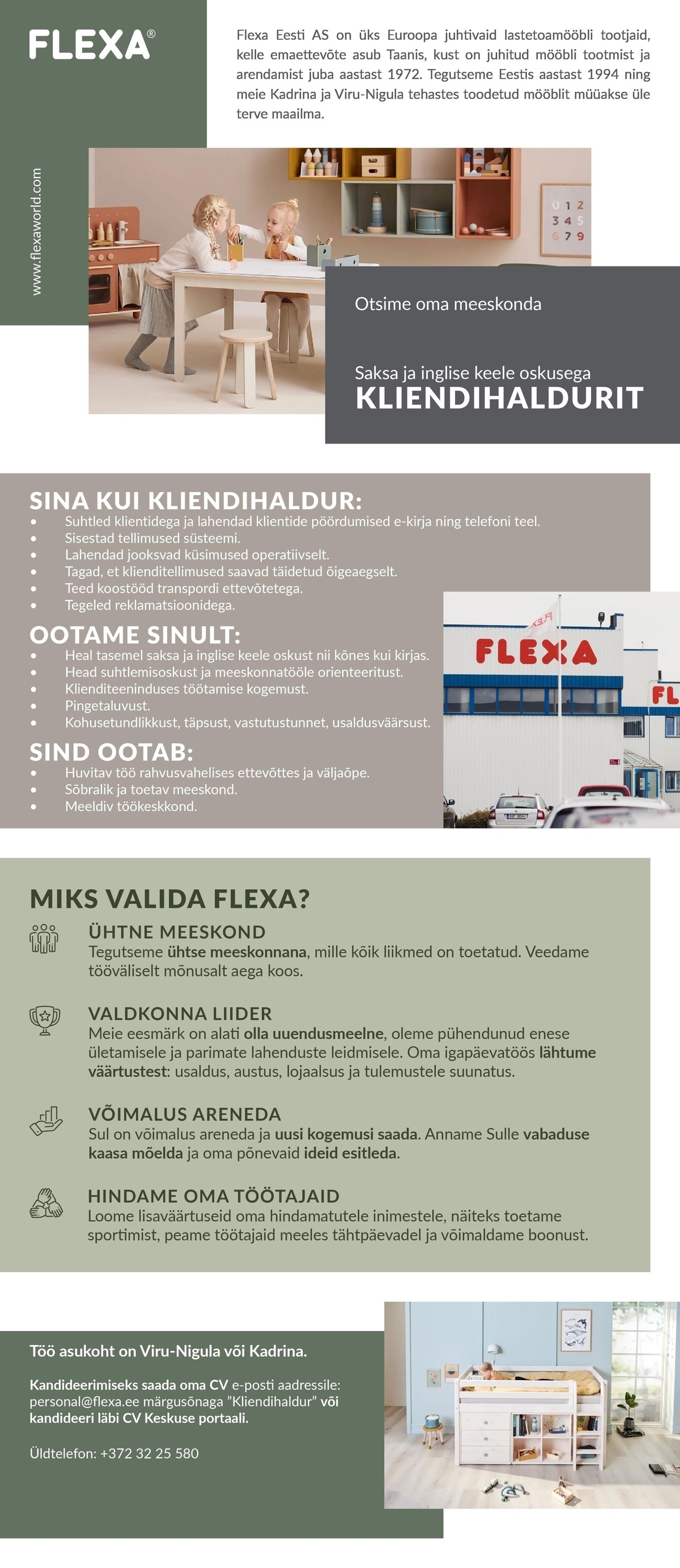 Flexa Eesti AS Saksa ja inglise keele oskusega kliendihaldur