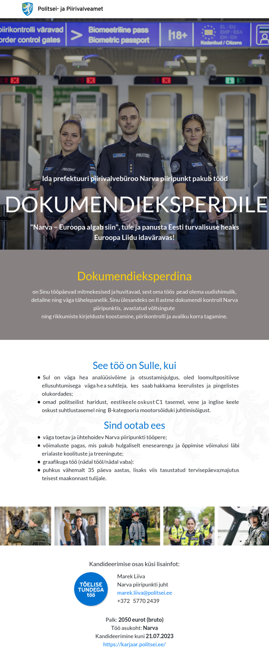 Politsei- ja Piirivalveamet Dokumendiekspert