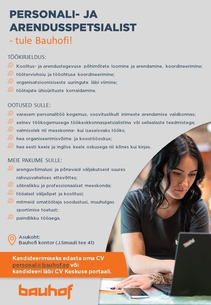 Bauhof Group AS Personali- ja arendusspetsialist