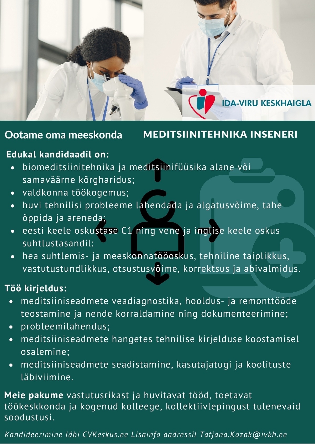 Ida-Viru Keskhaigla SA Meditsiinitehnika insener