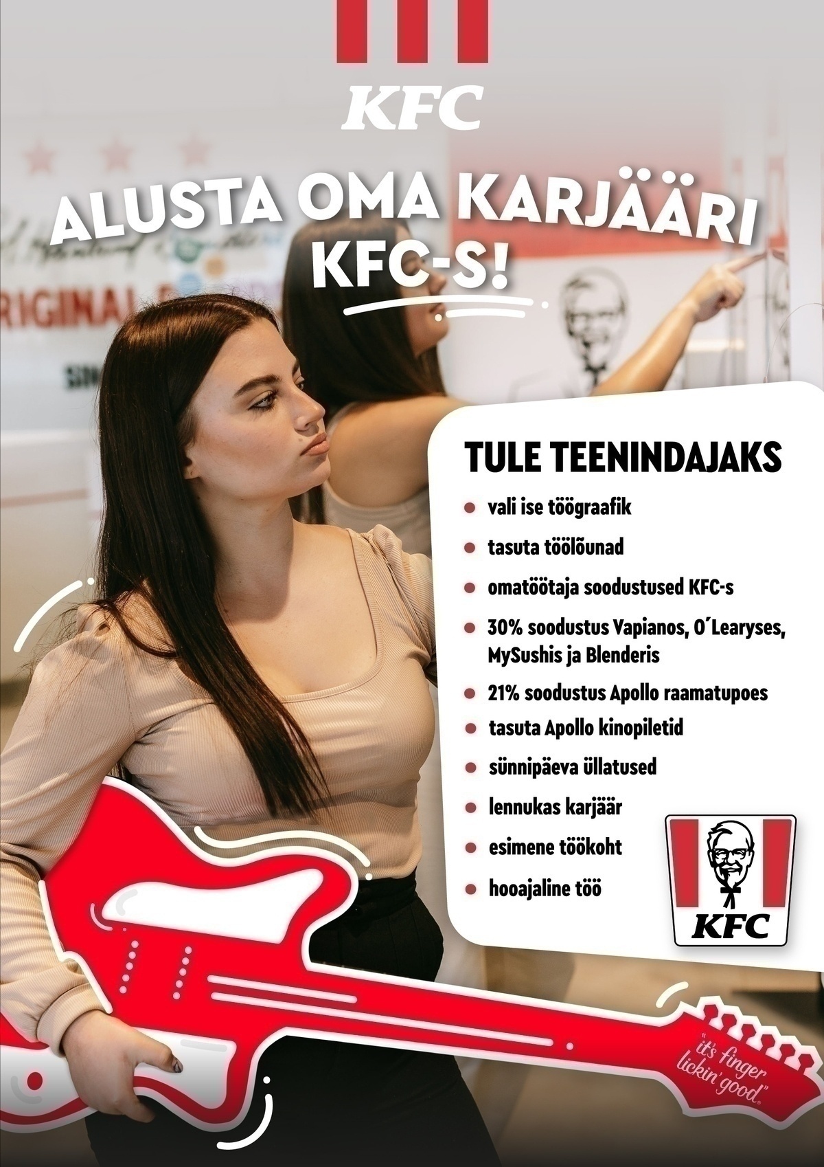 APL Fresh Food OÜ KFC Lõunakeskus kutsub tiimi klienditeenindajaid!