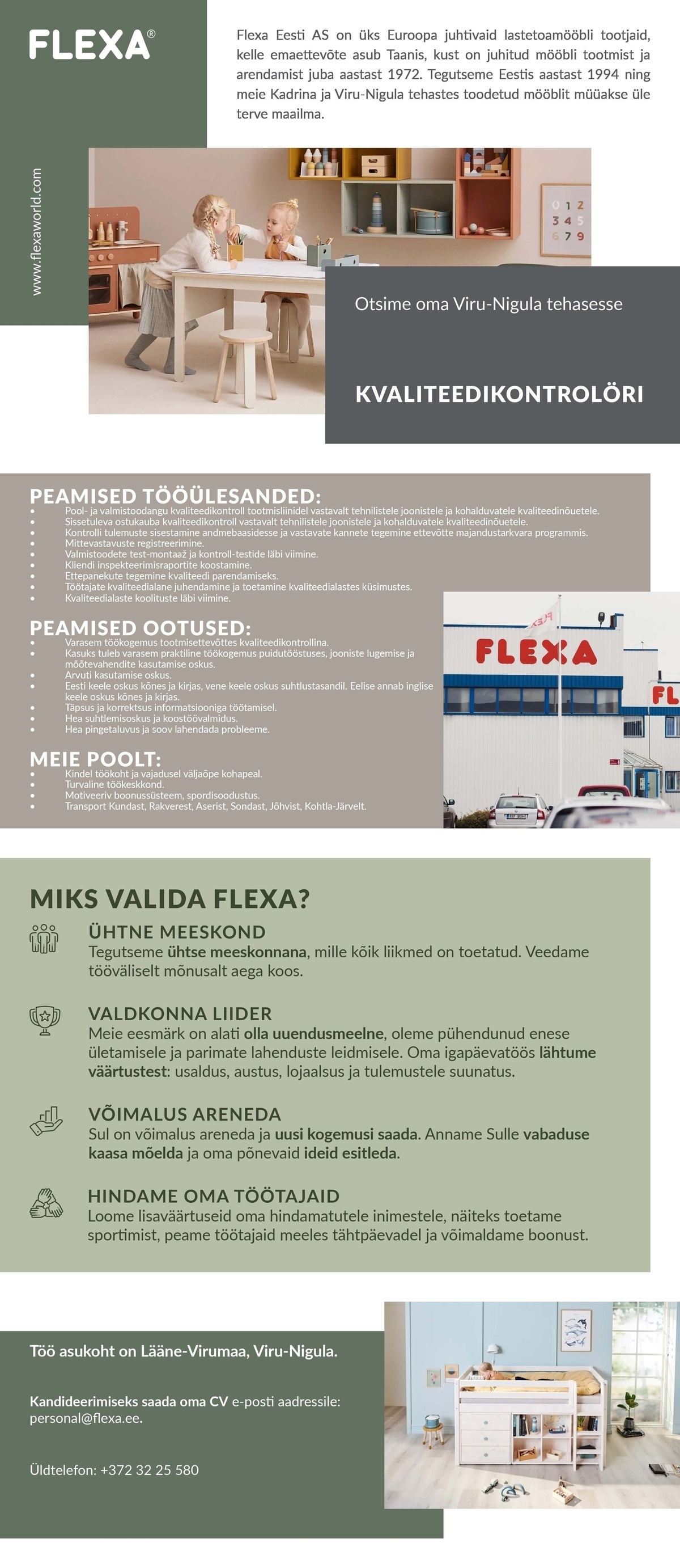 Flexa Eesti AS Kvaliteedikontroll