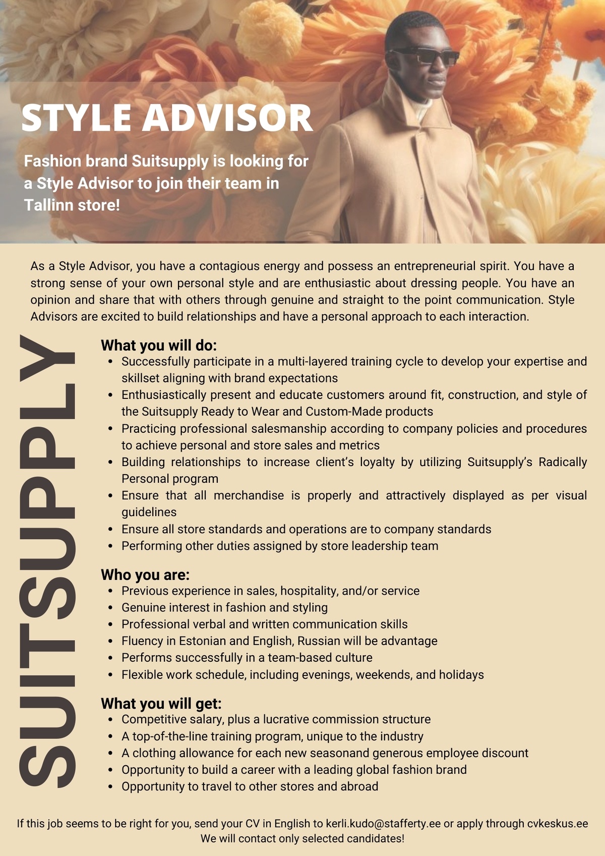 CV Keskus job ad Style Advisor, 20231123