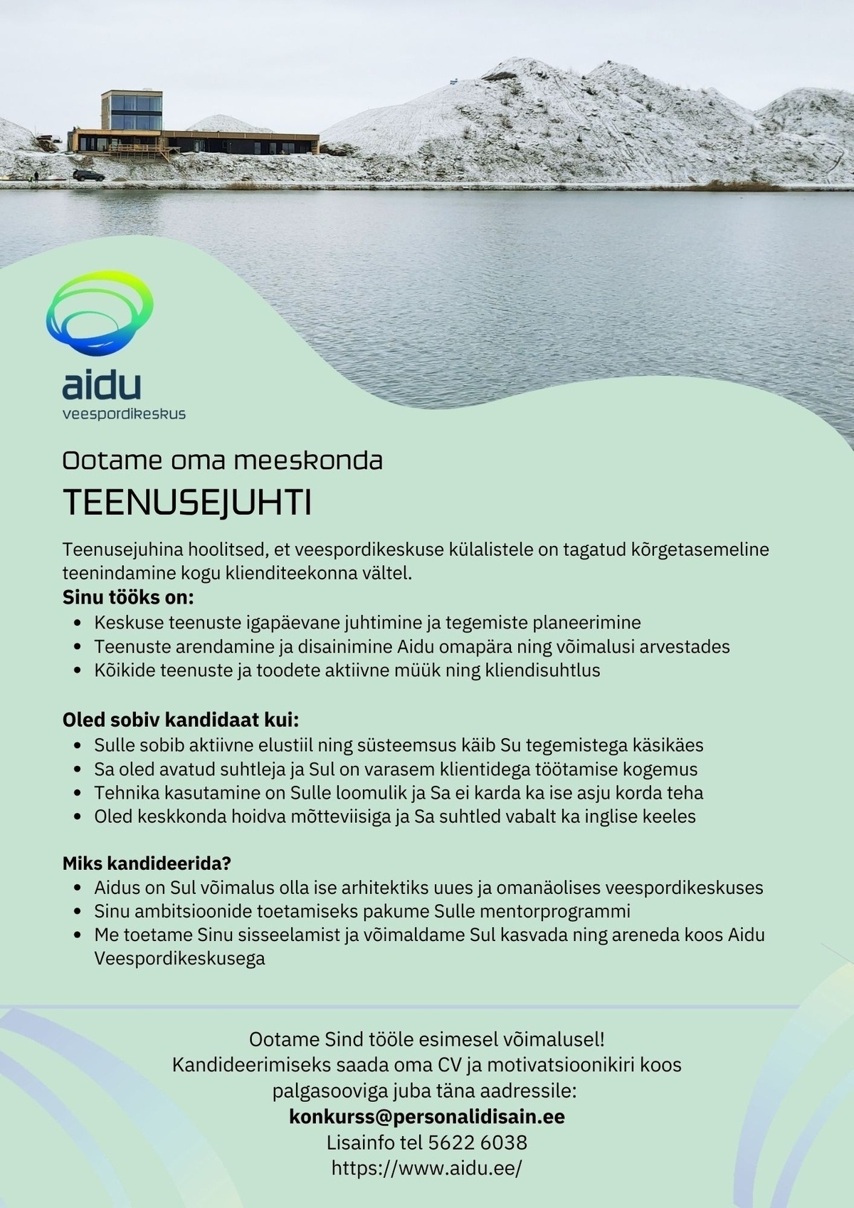 Aidu Veespordikeskus SA Teenusejuht