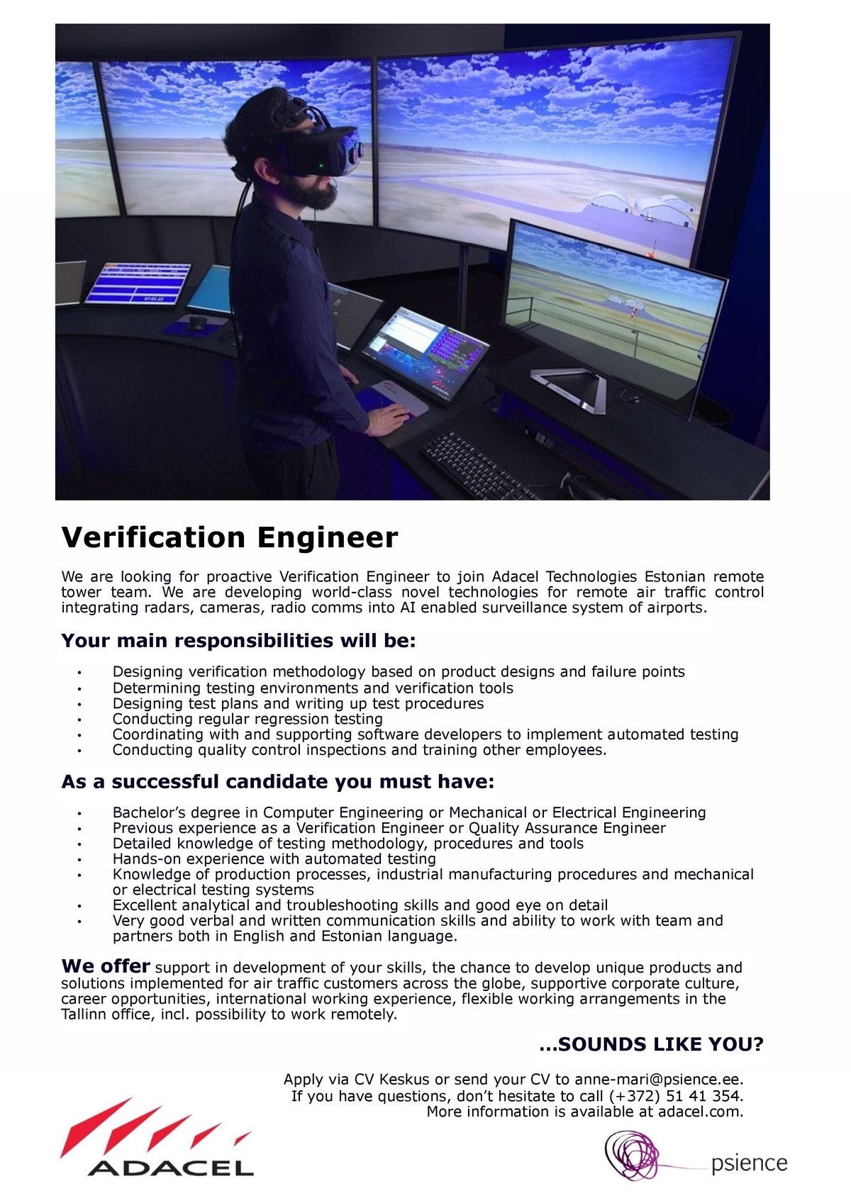 Adacel Technologies Estonia Verification Engineer