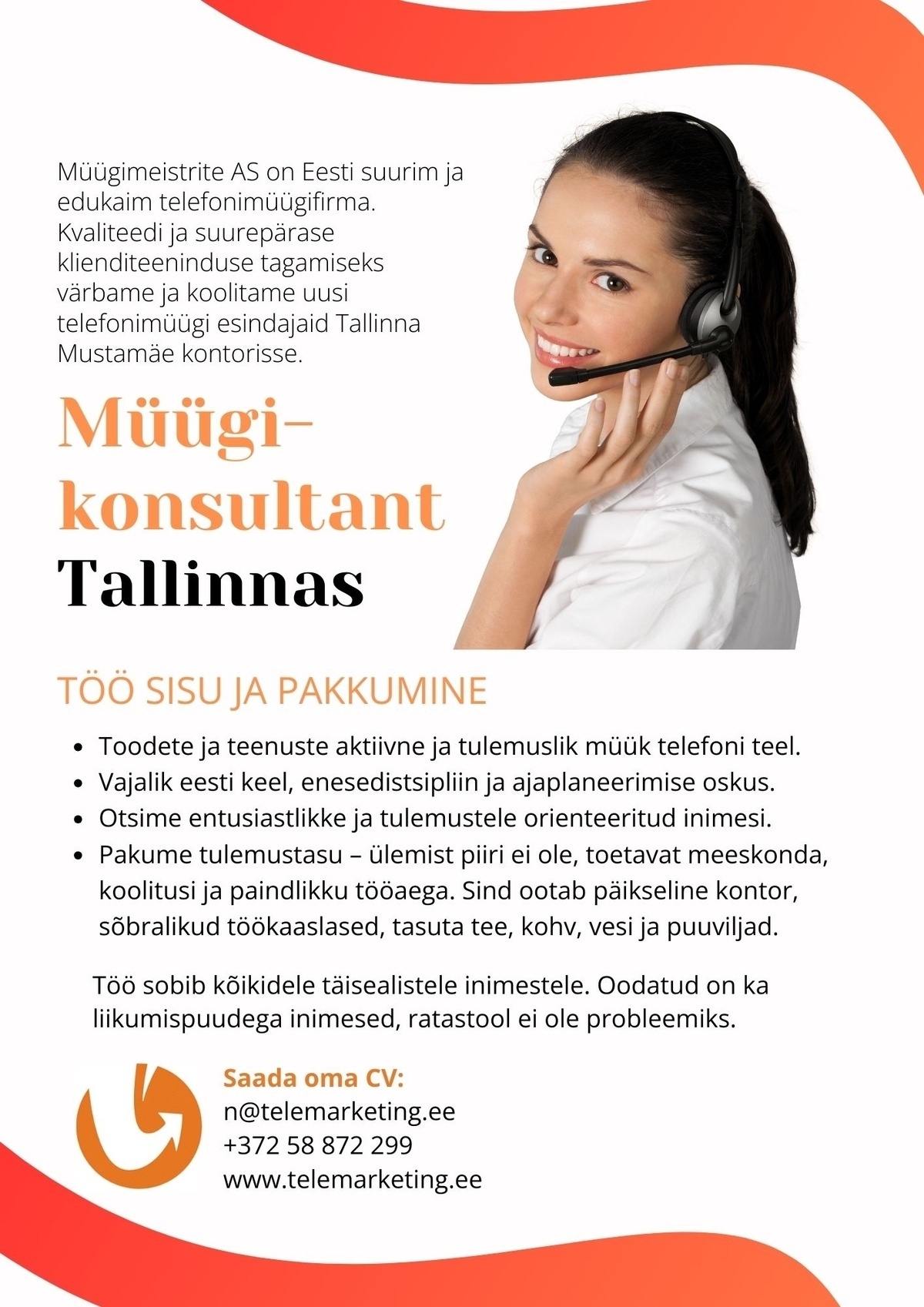 Müügimeistrite AS Müügikonsultant Tallinnas