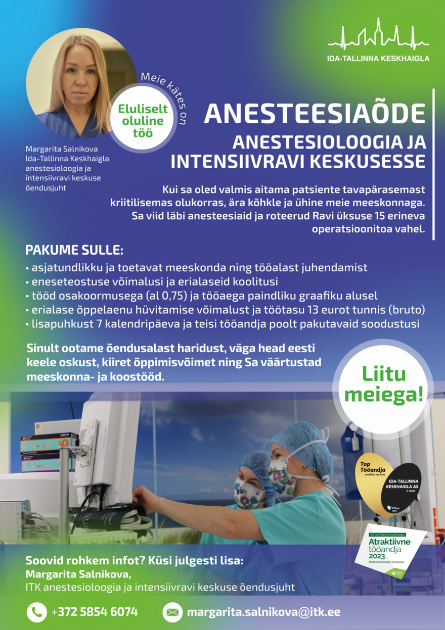 AS Ida-Tallinna Keskhaigla Anesteesiaõde