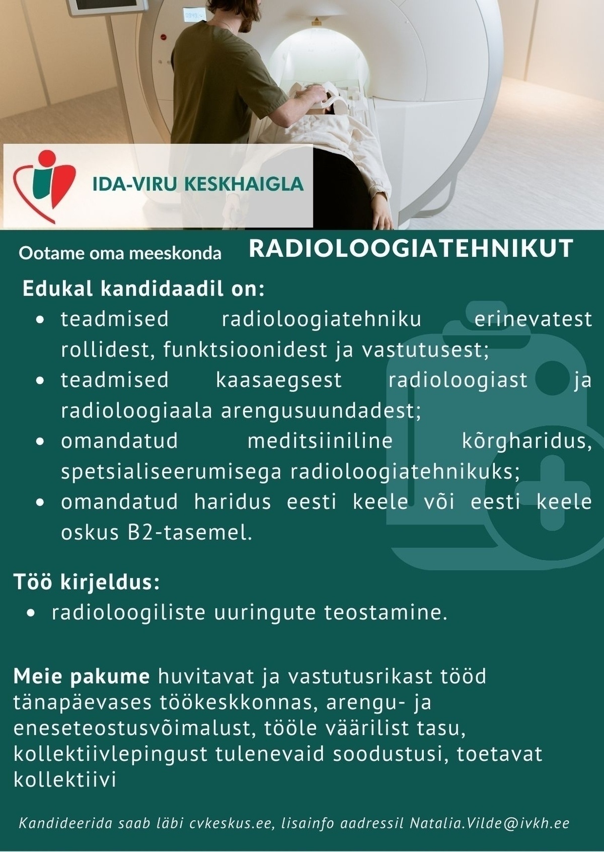 Ida-Viru Keskhaigla SA Radioloogiatehnik