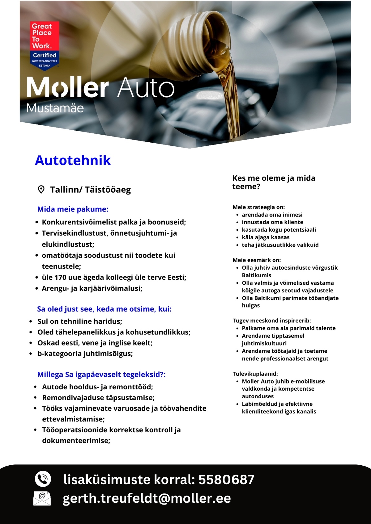 Moller Auto Tallinn OÜ Autotehnik