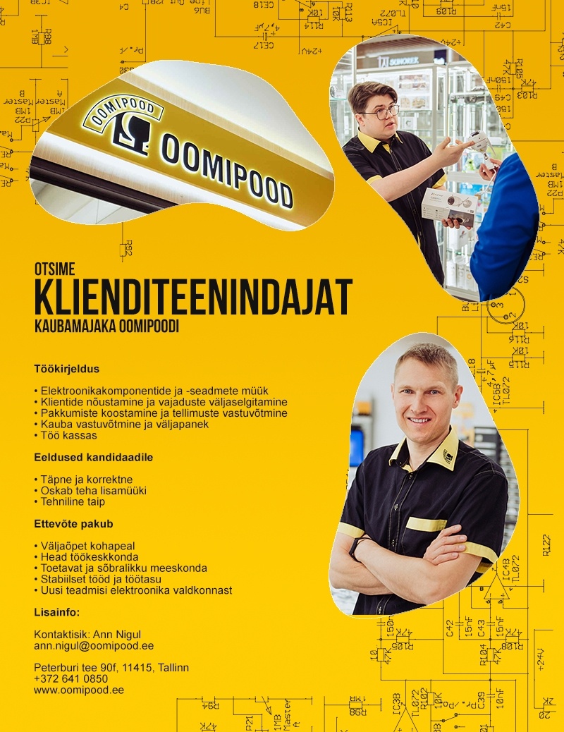 Dormikor OÜ / Oomipood Klienditeenindaja Kaubamajaka Oomipoes