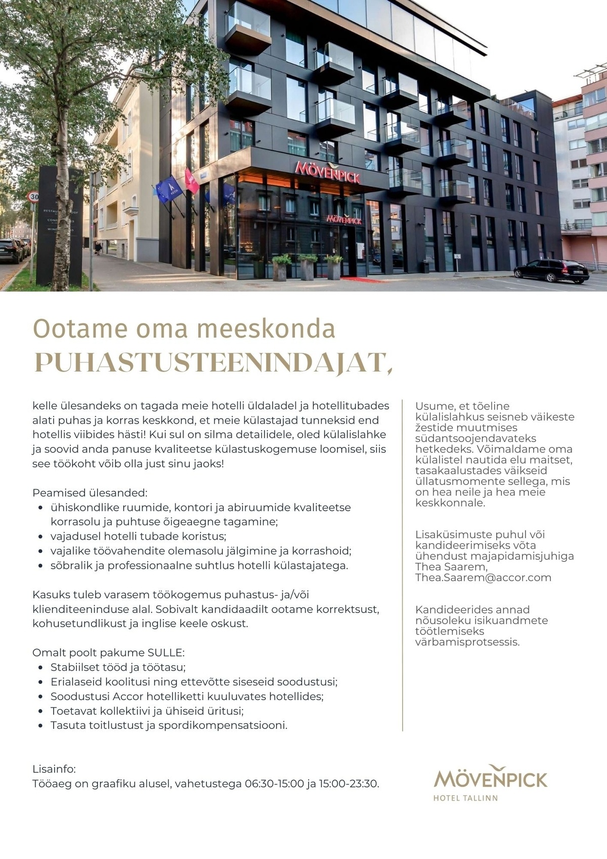 Duco MP OÜ Mövenpick Hotel Tallinn puhastusteenindaja