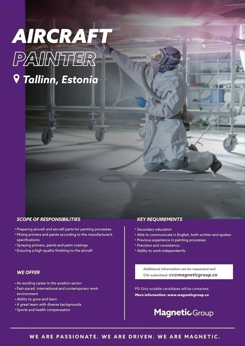 Magnetic MRO AS Aircraft painter/ Lennukite värvija