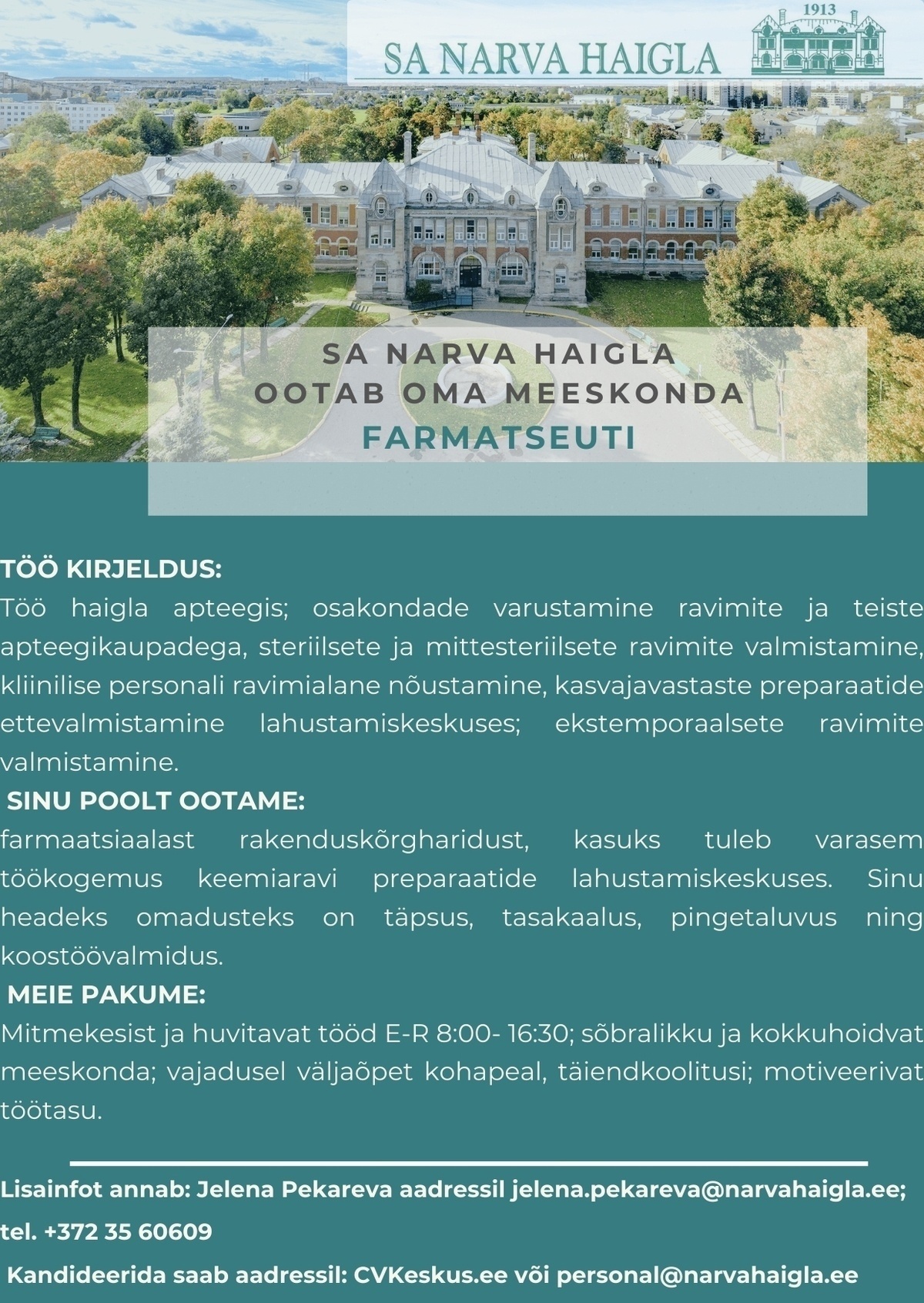 Narva Haigla SA Farmatseut