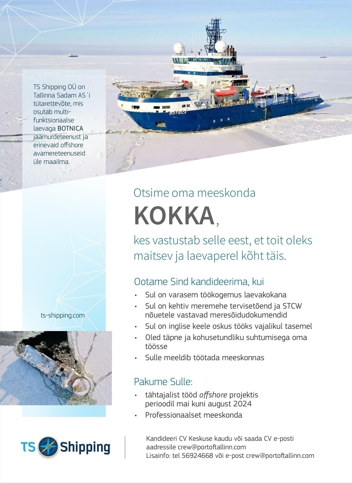 TS Shipping OÜ Laevakokk