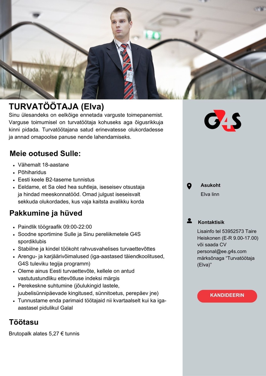 AS G4S Eesti Turvatöötaja (Elva)