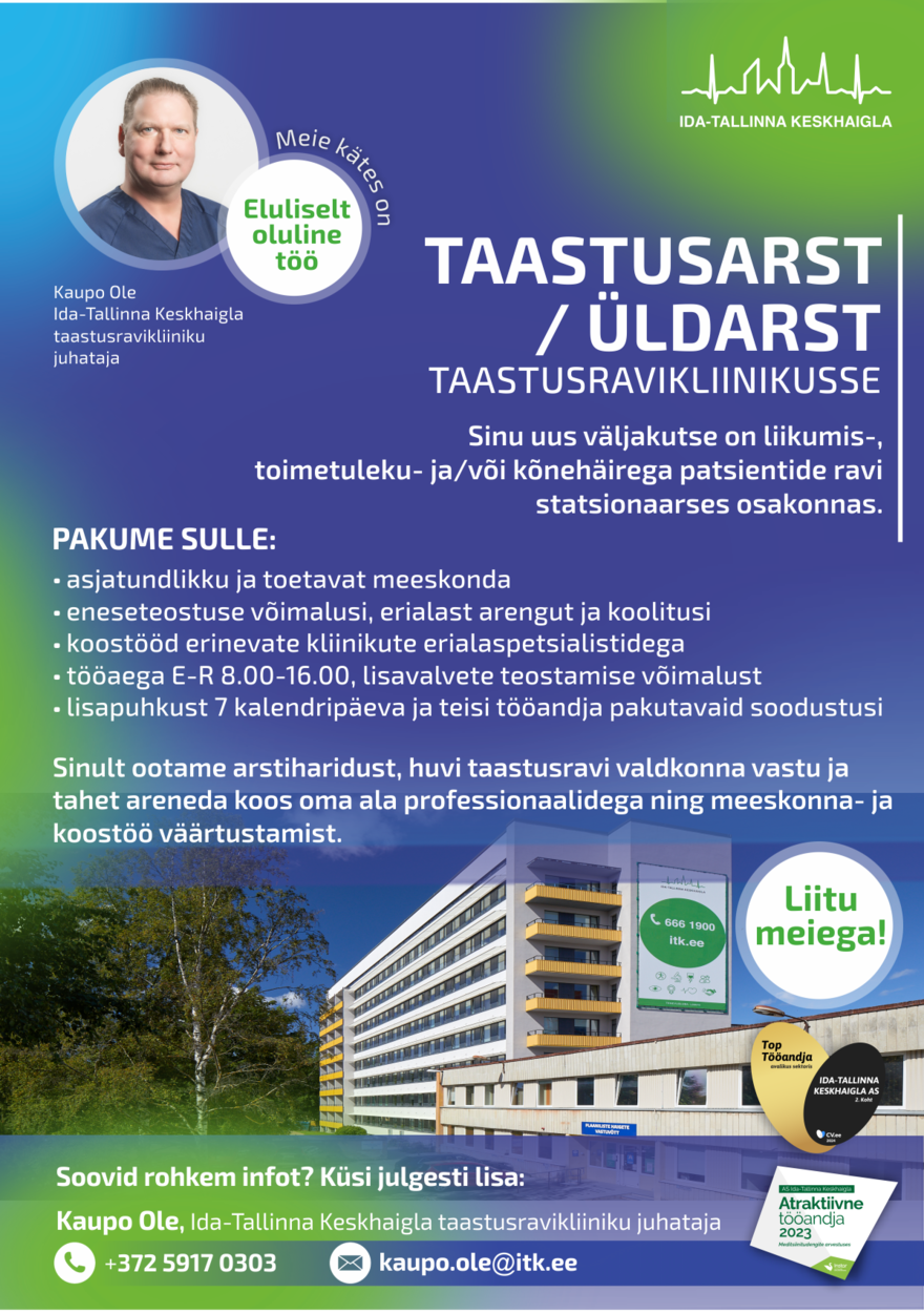 AS Ida-Tallinna Keskhaigla Taastusarst/üldarst