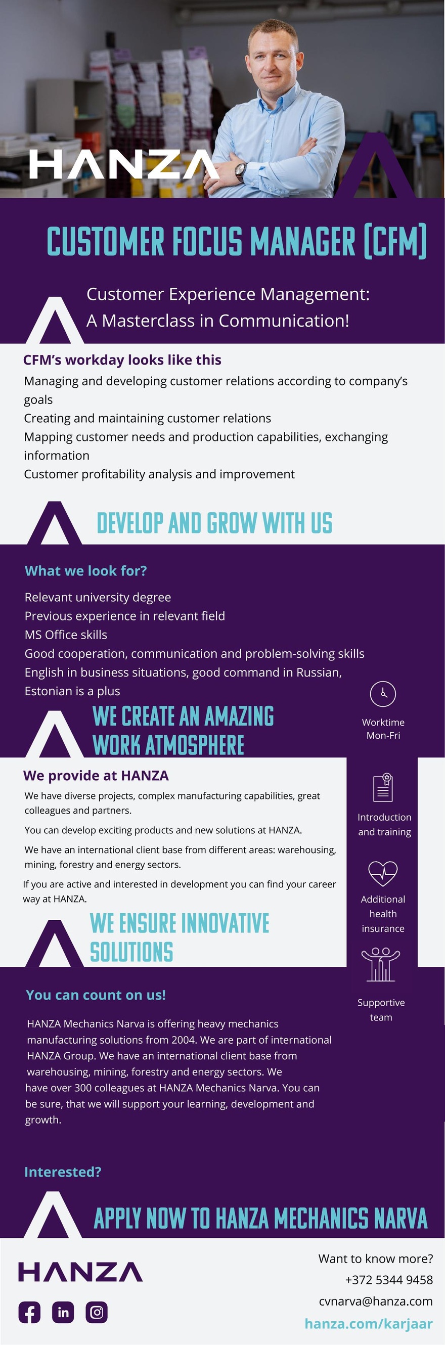 Hanza Mechanics AS Customer Focus Manager