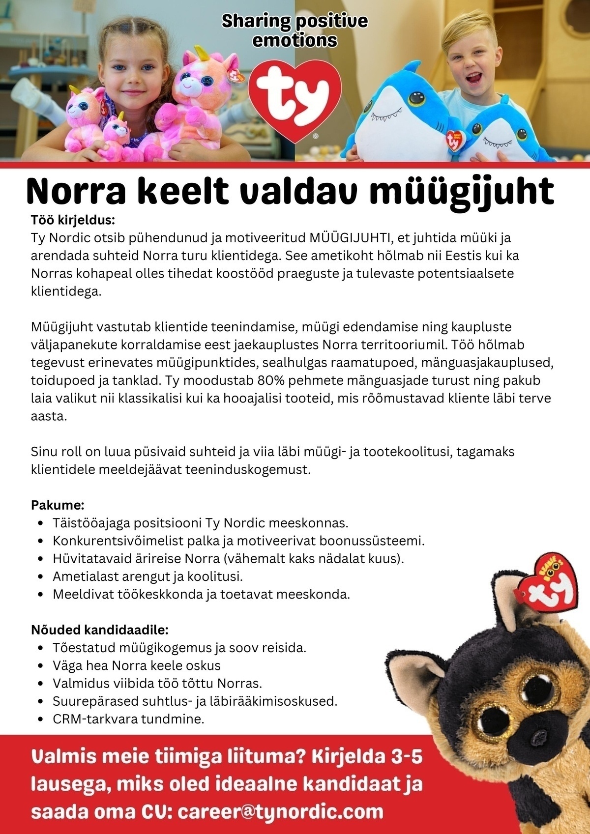Ty Nordic OÜ Müügijuht (Norra keelt valdav)