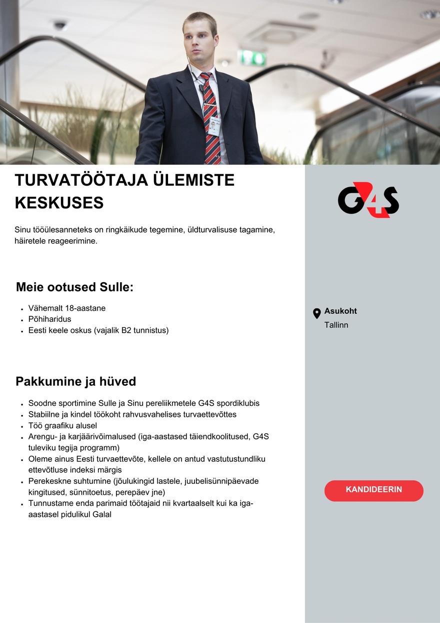 AS G4S Eesti Turvatöötaja Ülemiste Keskuses