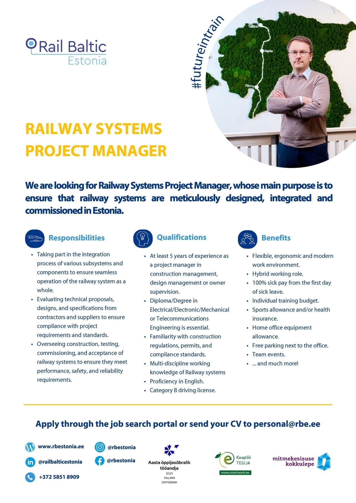 Rail Baltic Estonia OÜ Railway Systems Project Manager