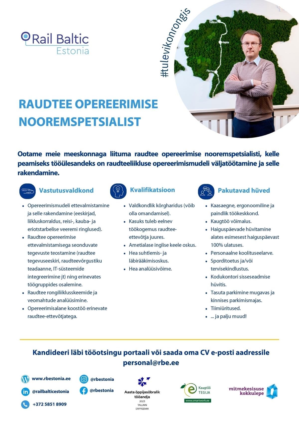 RAIL BALTIC ESTONIA OÜ RAUDTEE OPEREERIMISE NOOREMSPETSIALIST