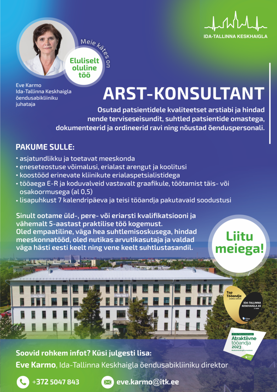 AS Ida-Tallinna Keskhaigla Arst-Konsultant