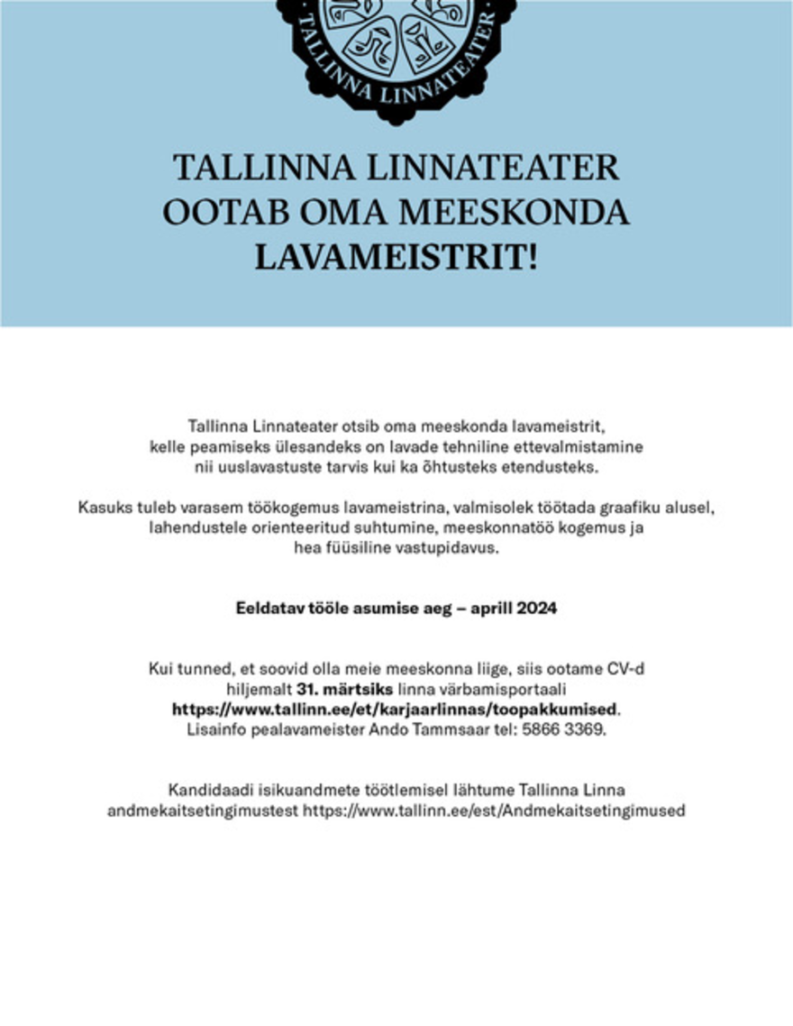 Tallinna Linnateater Tallinna Linnateatri lavameister