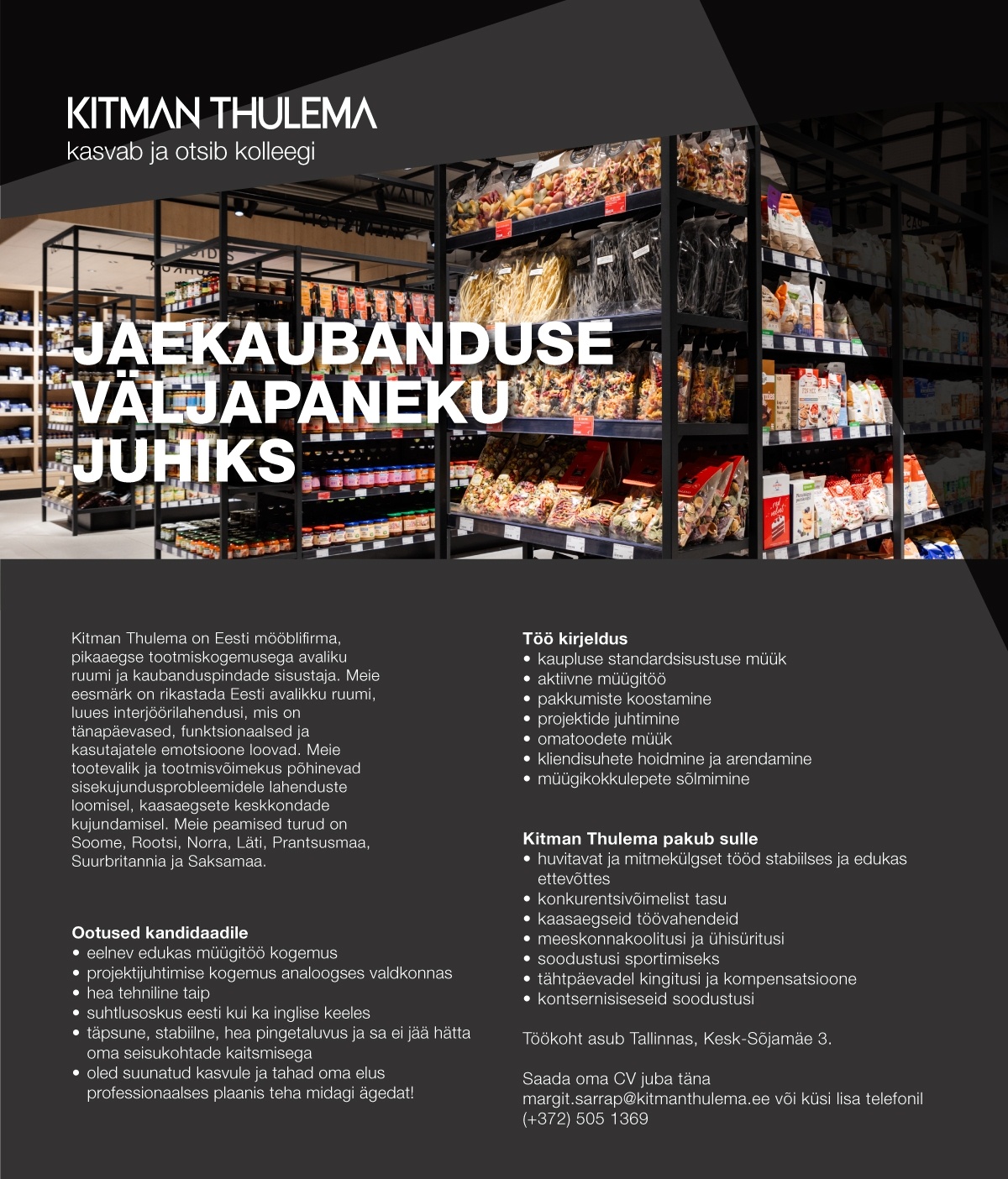 Kitman Thulema AS Jaekaubanduse väljapaneku juht
