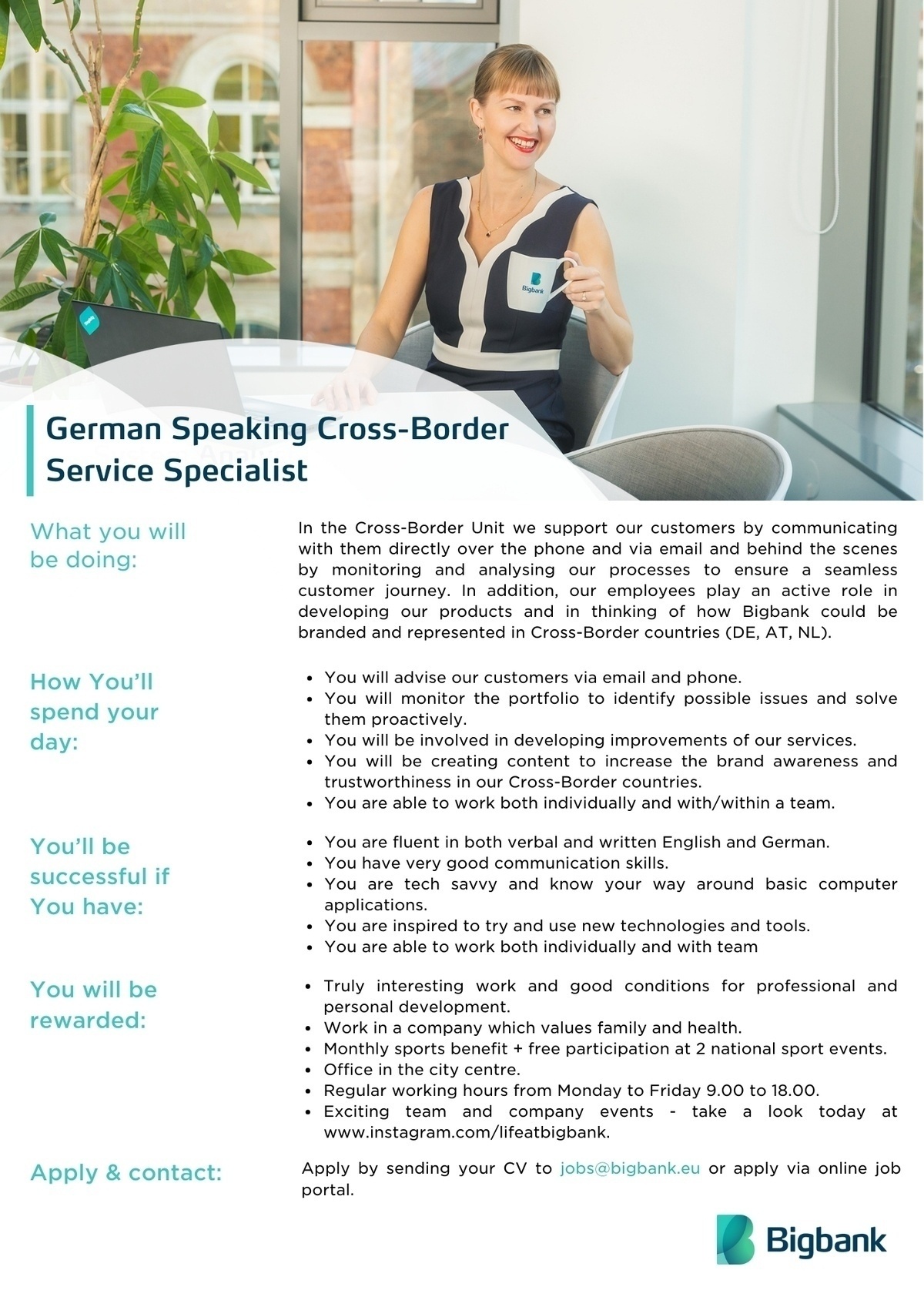 BIGBANK AS Cross-Border Specialist German speaking