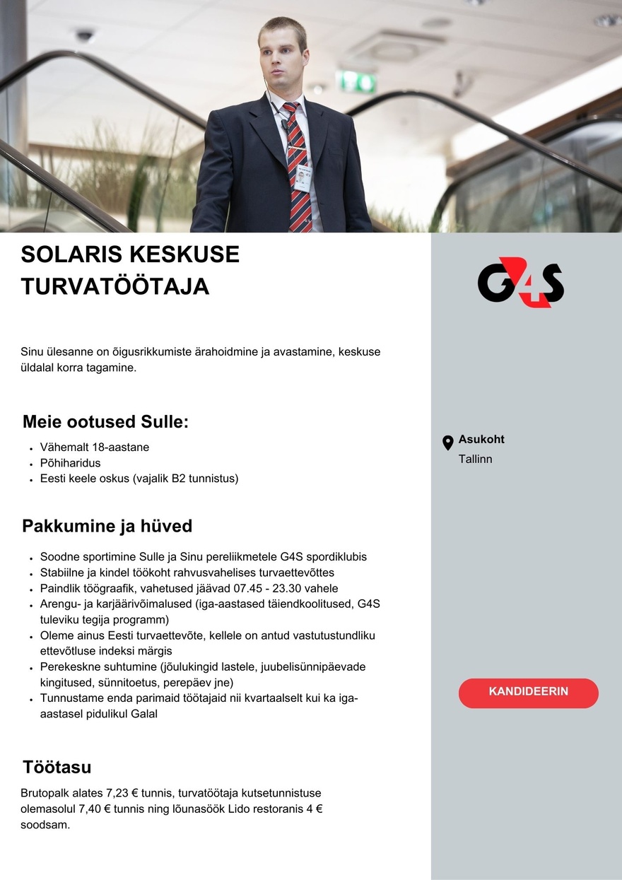 AS G4S Eesti Turvatöötaja Solarise keskuses