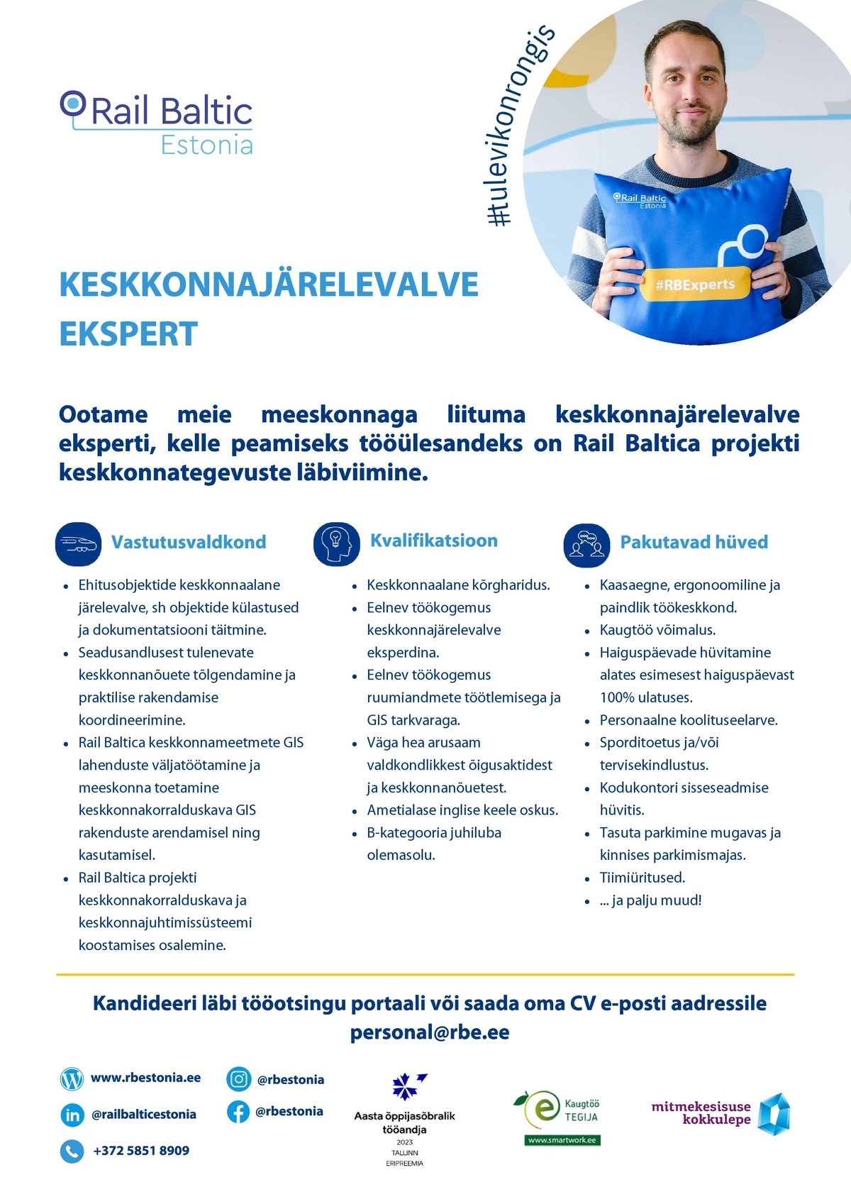 Rail Baltic Estonia OÜ Keskkonnajärelevalve ekspert