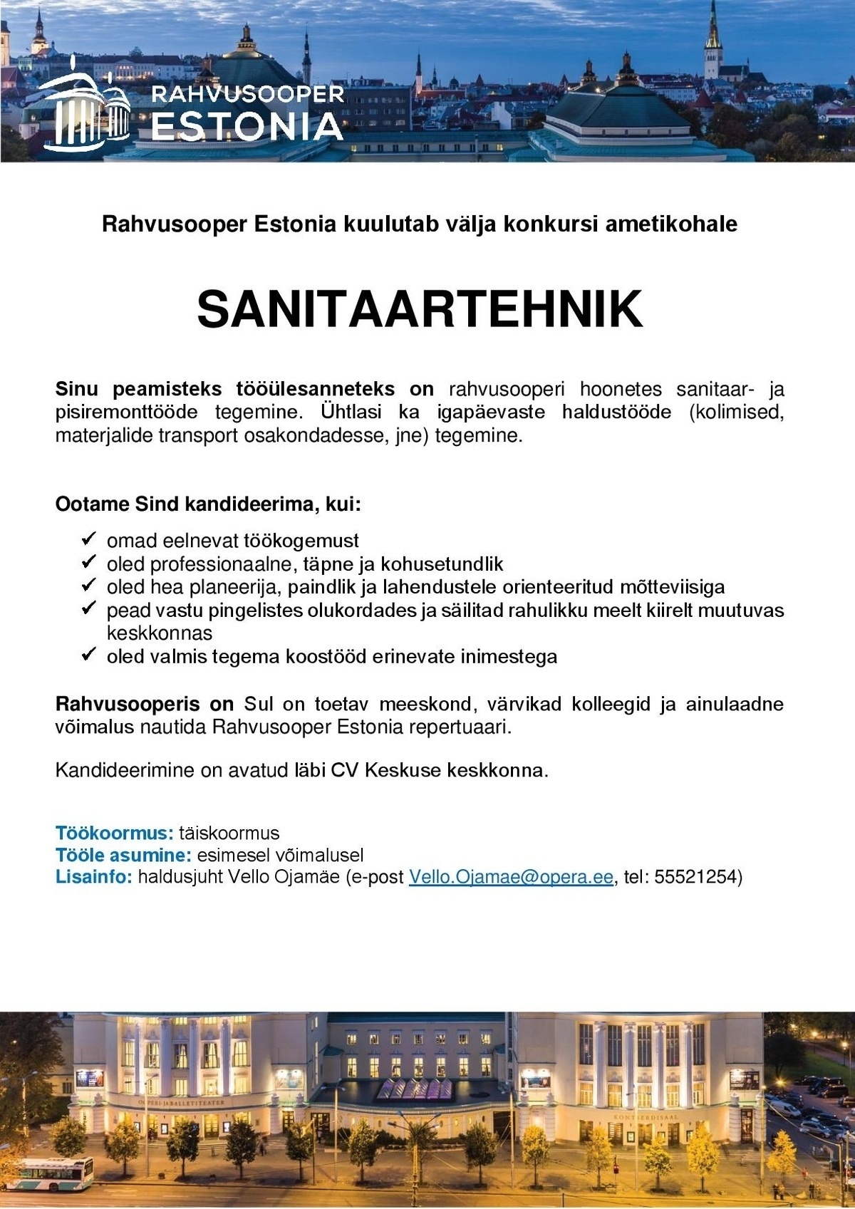 Rahvusooper Estonia Sanitaartehnik