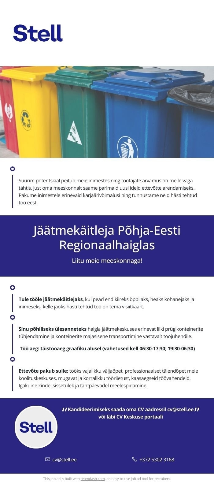 Stell Eesti AS Jäätmekäitleja Põhja-Eesti Regionaalhaiglas