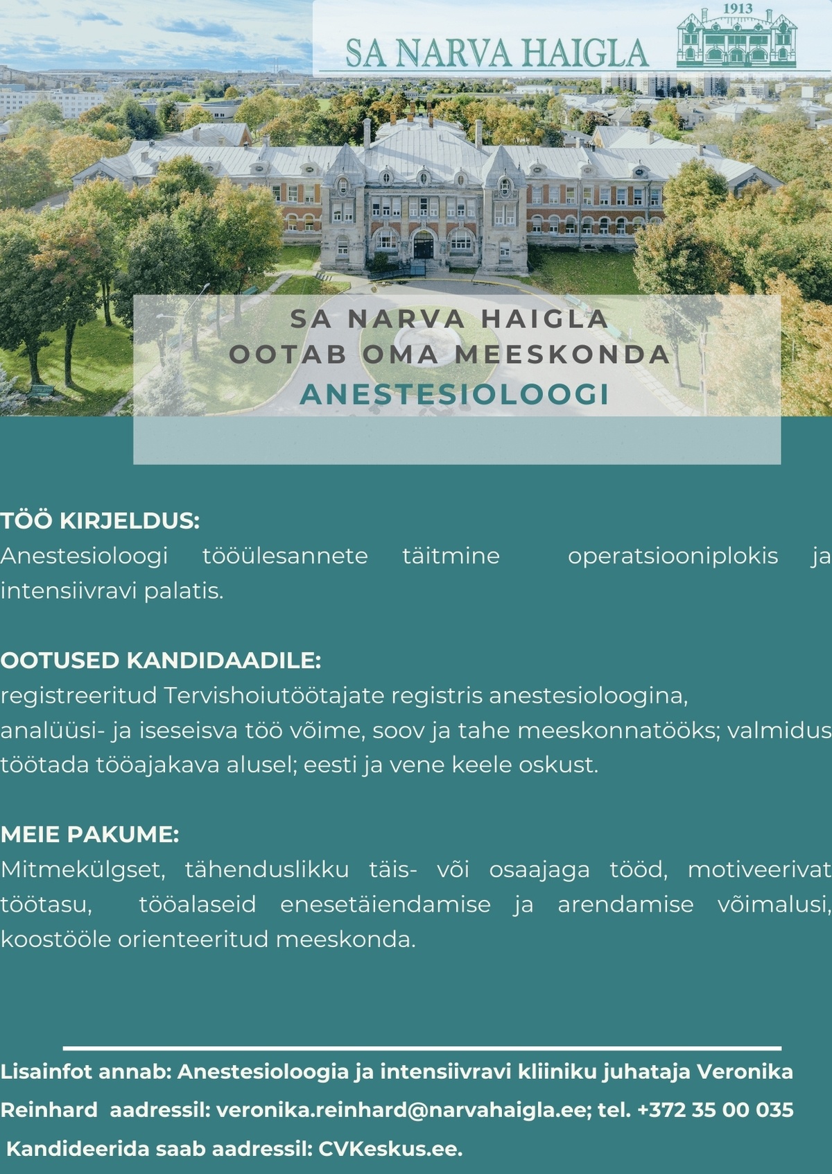 Narva Haigla SA Anestesioloog
