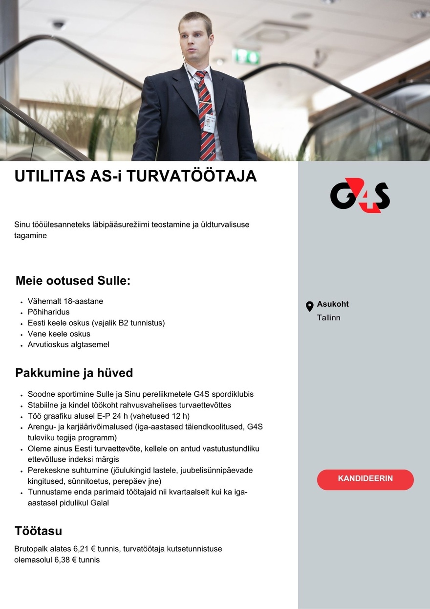 AS G4S Eesti Utilitas AS - Eesti energiakontserni turvatöötaja