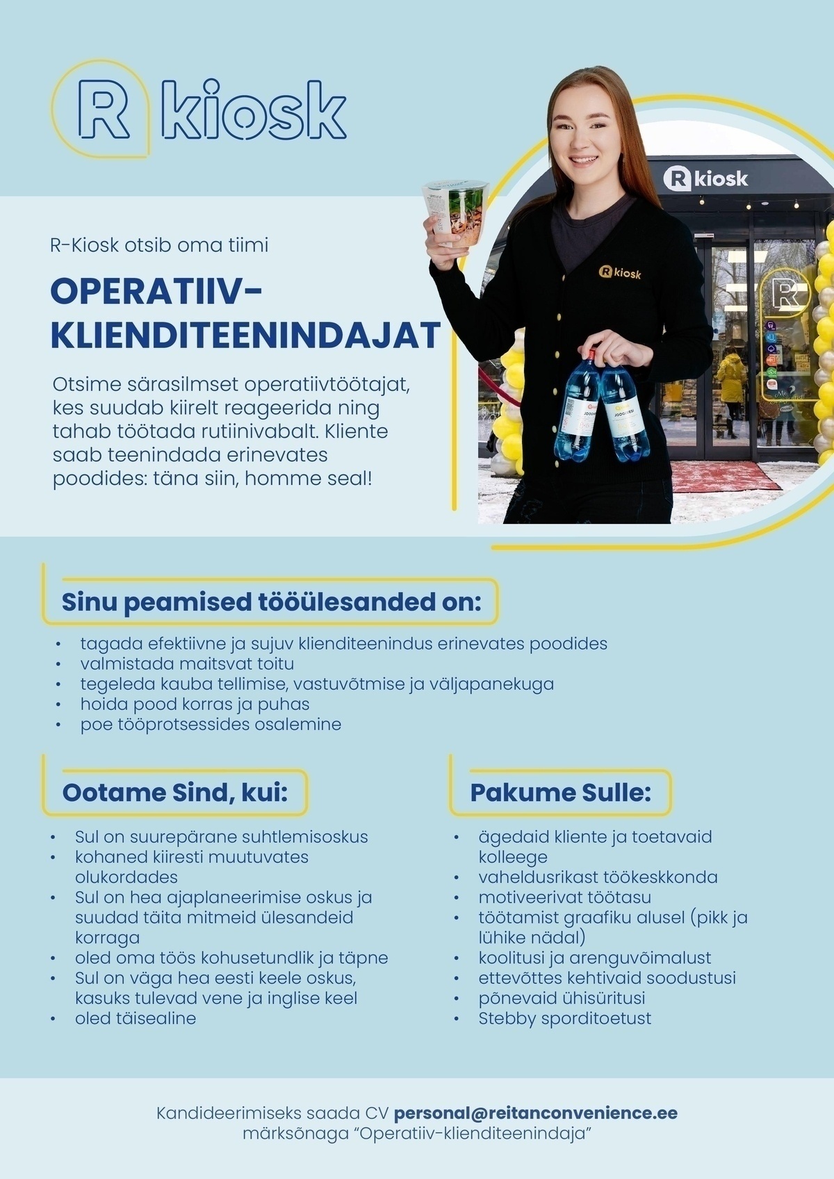 Reitan Convenience Estonia AS Operatiiv-klienditeenindaja R-Kioskis