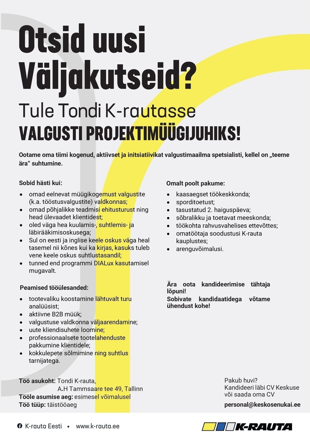 Kesko Senukai Estonia AS Valgusti projektimüügijuht Tondi K-rauta