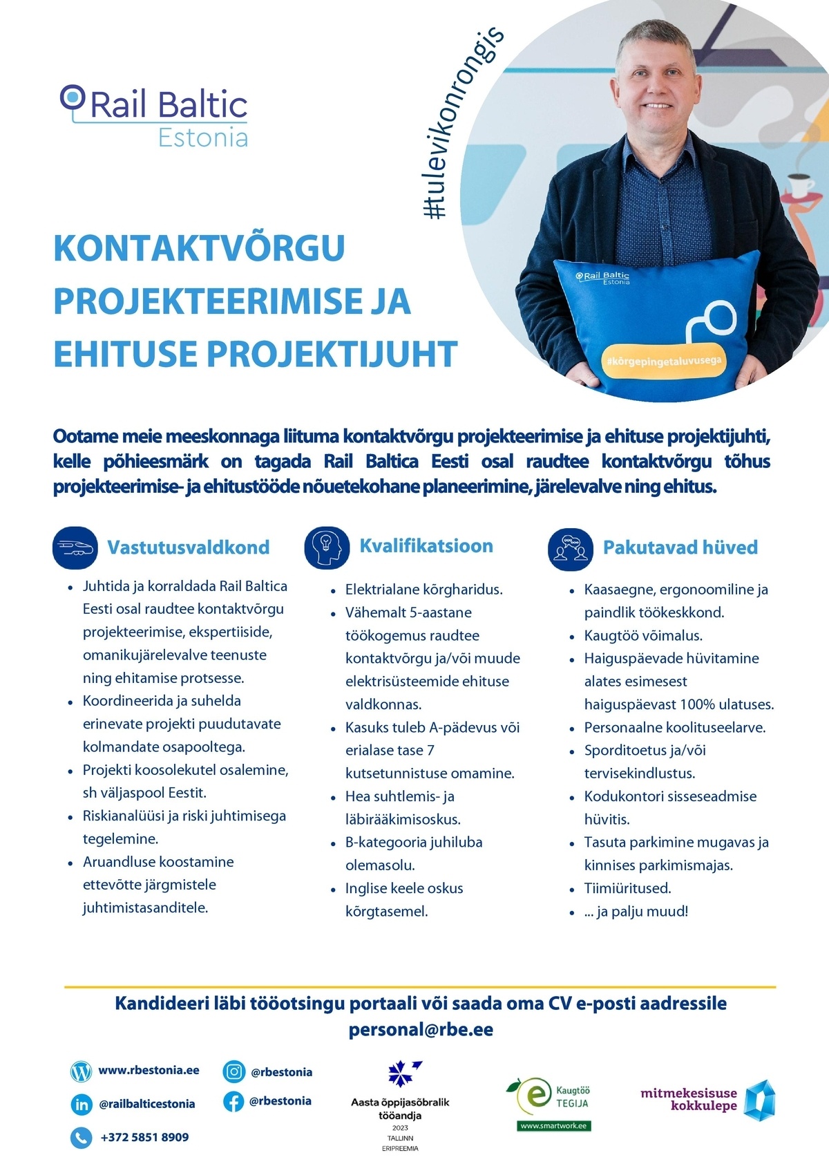 RAIL BALTIC ESTONIA OÜ Kontaktvõrgu projekteerimise ja ehituse projektijuht