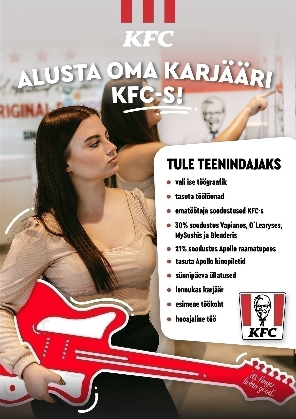 APL Fresh Food OÜ KFC Tasku kutsub tiimi klienditeenindajaid!