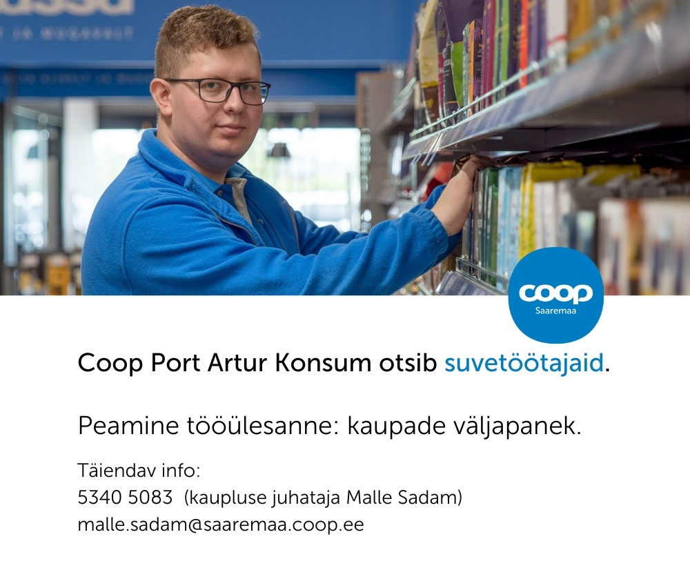 Saaremaa Tarbijate Ühistu Müüja Port Artur Konsumisse (Coop Saaremaa)