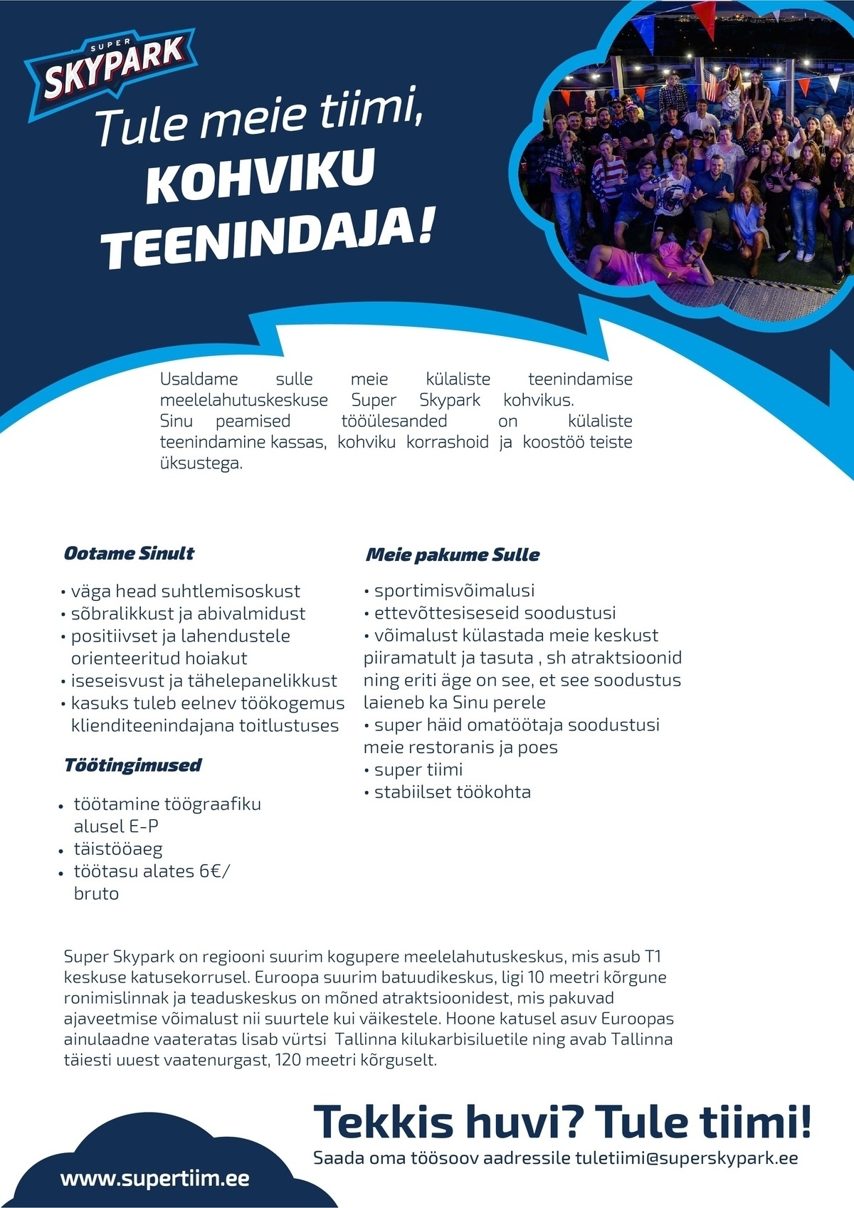 Taevapark OÜ Kohviku teenindaja