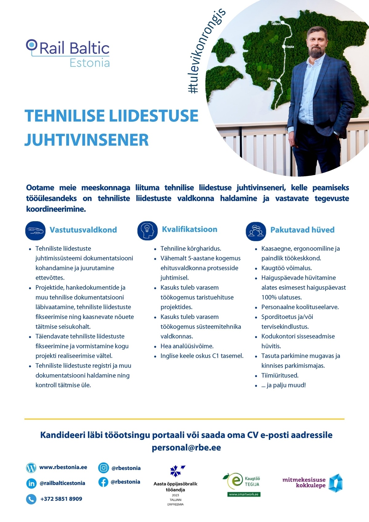 Rail Baltic Estonia OÜ Tehnilise liidestuse juhtivinsener