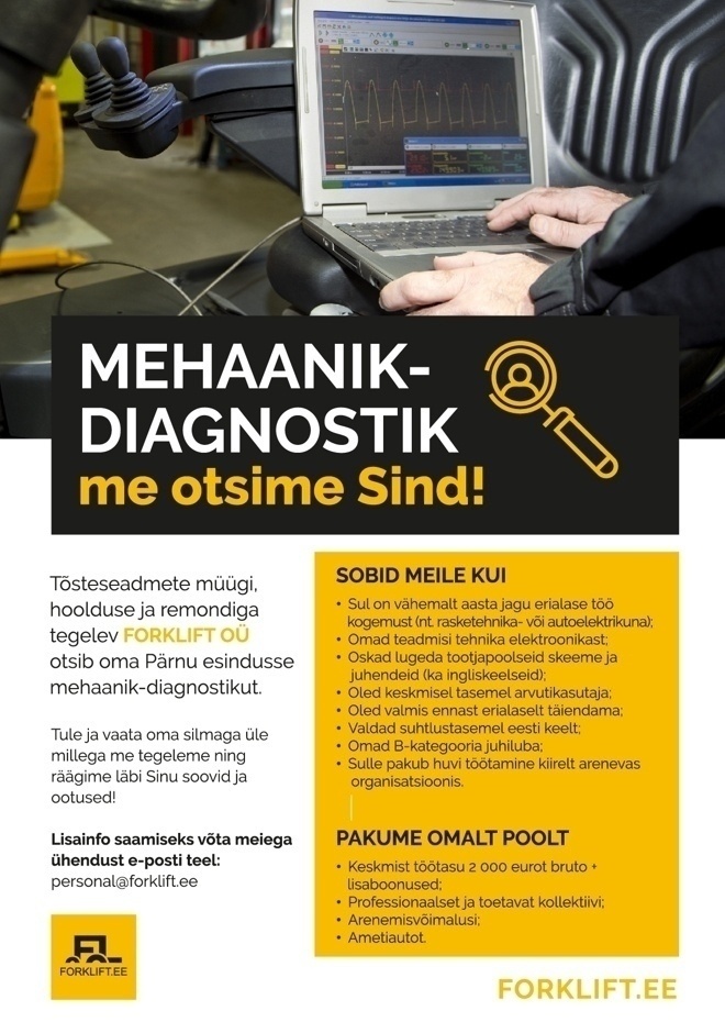 FORKLIFT OÜ Mehaanik/diagnostik