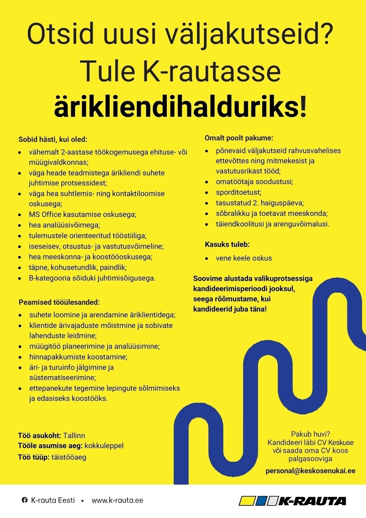 Kesko Senukai Estonia AS Ärikliendihaldur