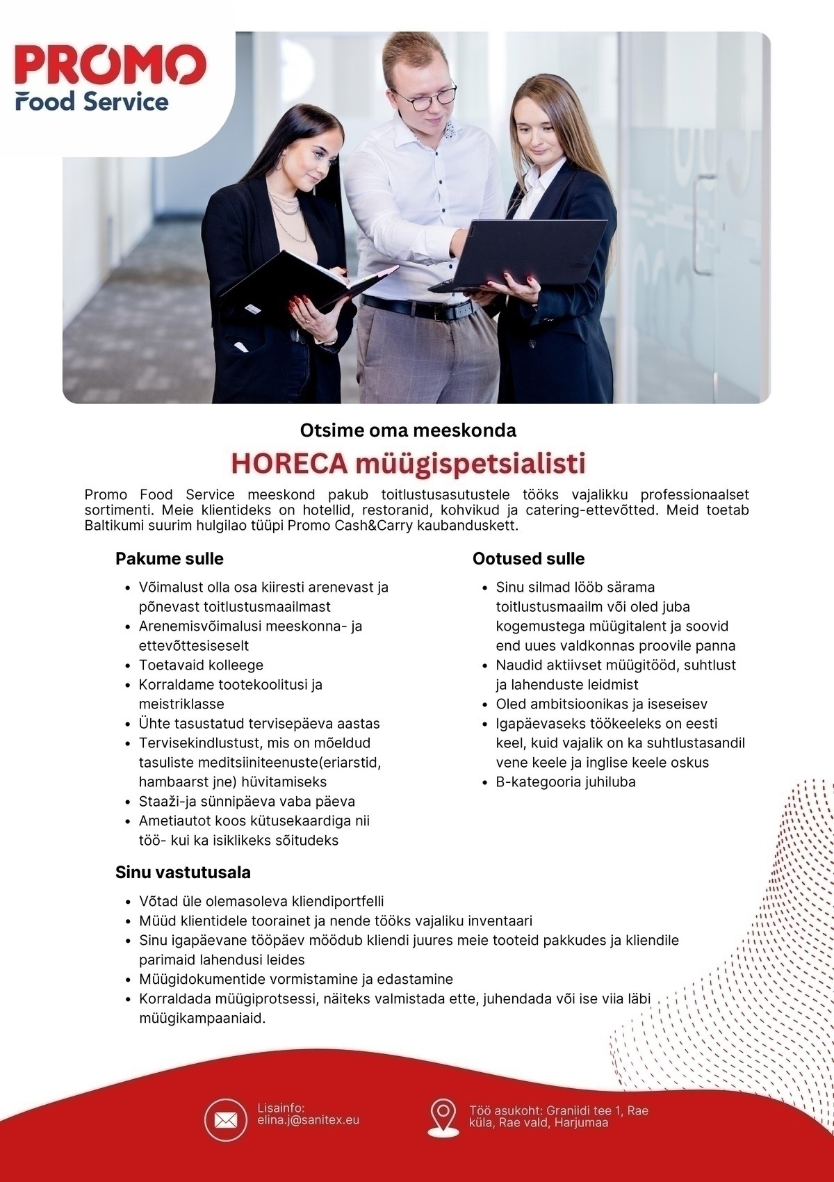 Sanitex OÜ Müügispetsialist