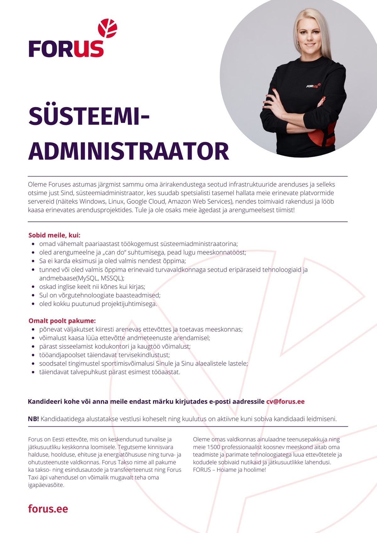 Forus Security AS Süsteemiadministraator