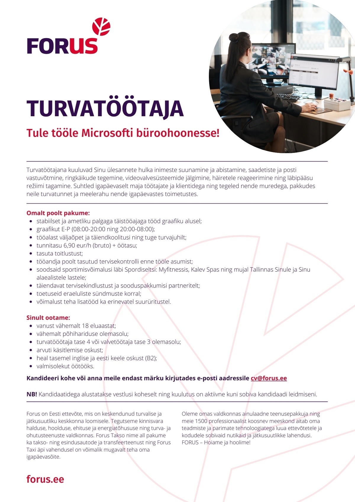 Forus Security AS Turvatöötaja Microsofti büroohoonesse!