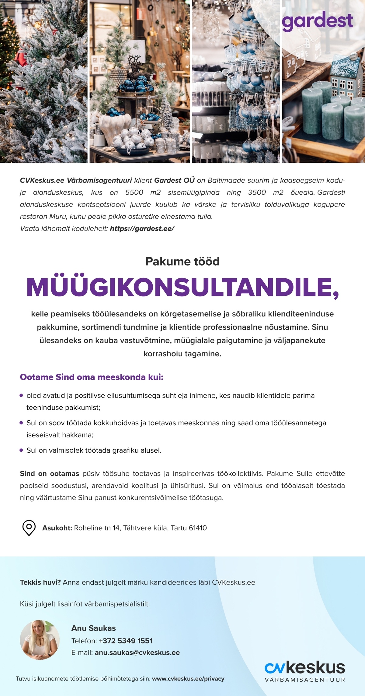 Gardest OÜ Müügikonsultant