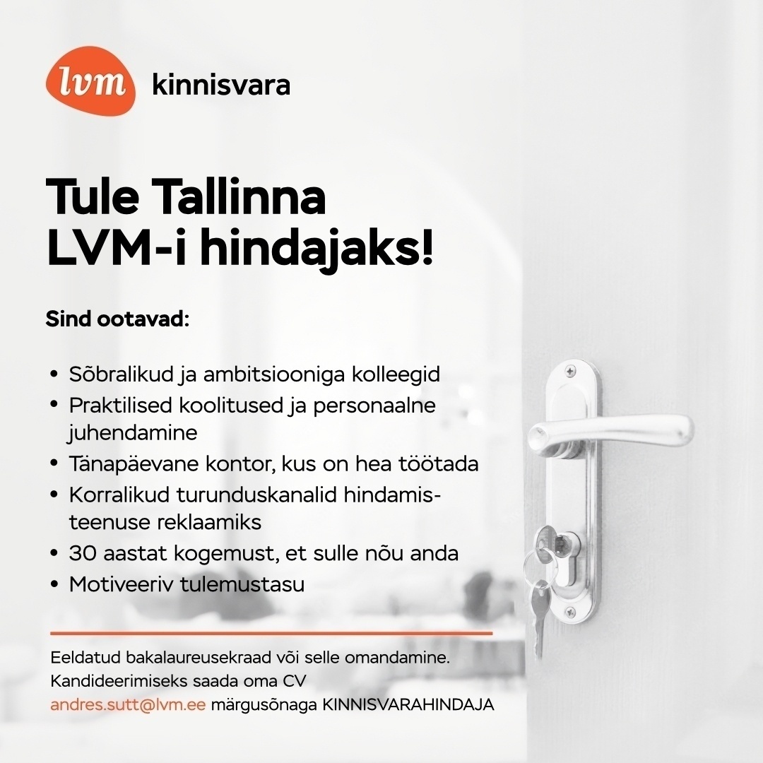 LVM Kinnisvara Tallinn OÜ Kinnisvarahindaja