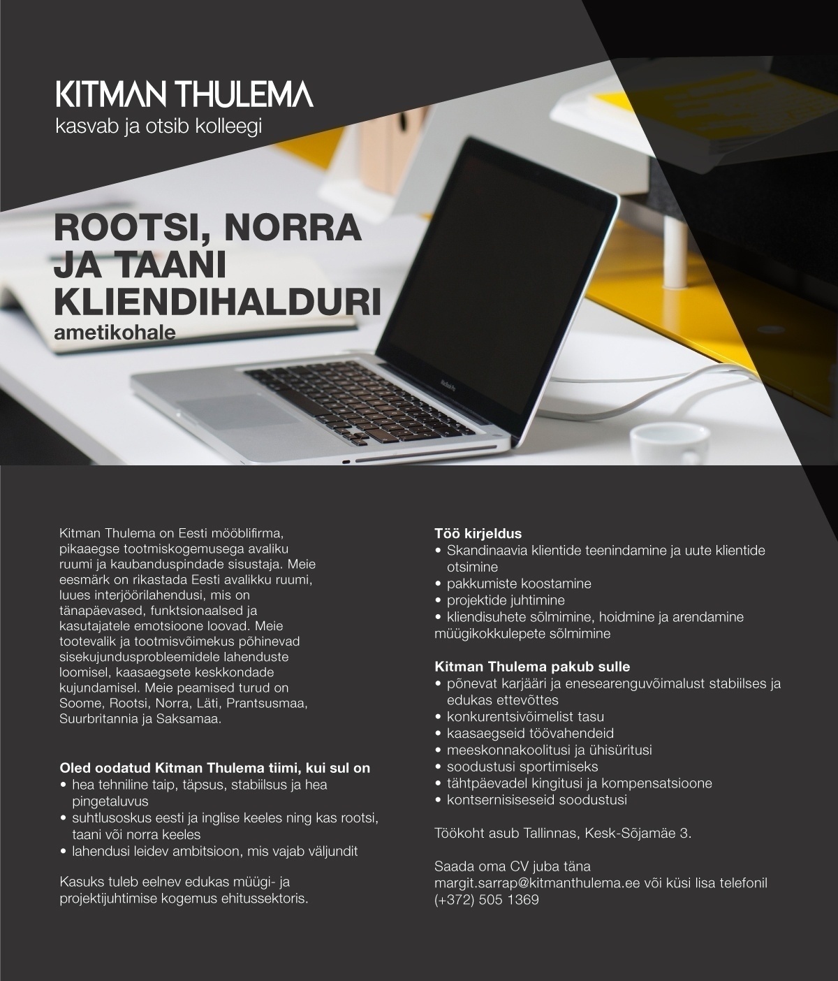 Kitman Thulema AS Rootsi, Norra ja Taani kliendihaldur